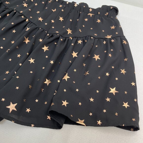 Saints & Hearts Black, Gold Stars Mini Skort Women's Sz Small - Picture 12 of 14